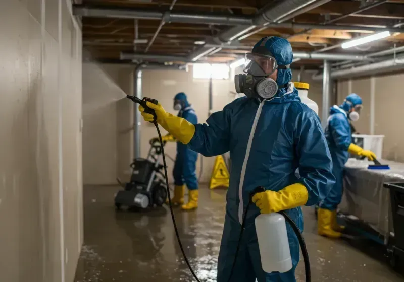 Basement Sanitization and Antimicrobial Treatment process in West Point, VA